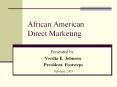 African American Direct Marketing PowerPoint PPT Presentation