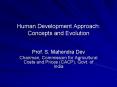 Human Development Approach: Concepts and Evolution PowerPoint PPT Presentation
