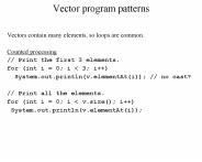 Vector program patterns