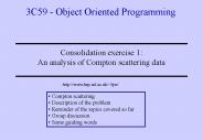 3C59 Consolidation Exercise 1