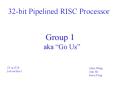 32bit Pipelined RISC Processor PowerPoint PPT Presentation