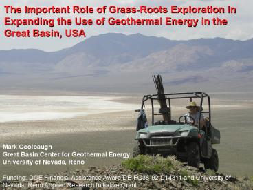 GRC 2003: Great Basin Geothermal GIS