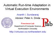 Automatic Run-time Adaptation in Virtual Execution Environments