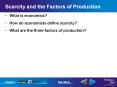 Scarcity and the Factors of Production PowerPoint PPT Presentation