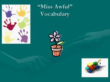 Miss Awful Vocabulary
