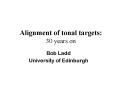 Alignment of tonal targets: 30 years on PowerPoint PPT Presentation