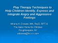 Play Therapy Techniques to Help Children Identify, Express and Integrate Angry and Aggressive Feelin PowerPoint PPT Presentation