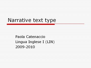 Narrative text type