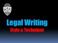 Legal Writing Style PowerPoint PPT Presentation