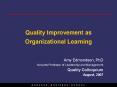 Quality Improvement as Organizational Learning PowerPoint PPT Presentation
