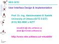 SEG 3210 User Interface Design PowerPoint PPT Presentation