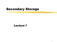 Secondary Storage PowerPoint PPT Presentation