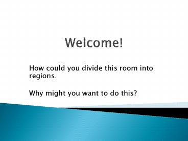 How could you divide this room into regions'