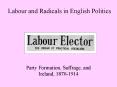 Labour and Radicals in English Politics PowerPoint PPT Presentation