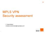 MPLS VPN Security assessment