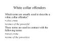 White collar offenders PowerPoint PPT Presentation