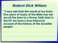 Robert Dick Wilson PowerPoint PPT Presentation