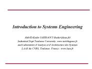 Introduction to Systems Engineering