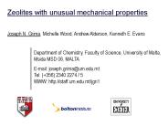 Zeolites with unusual mechanical properties