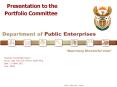 Presentation to the Portfolio Committee PowerPoint PPT Presentation