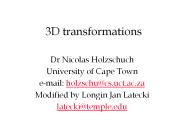 3D transformations