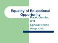 Equality of Educational Opportunity PowerPoint PPT Presentation