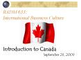 BADM 633: International Business Culture PowerPoint PPT Presentation