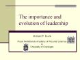 The importance and evolution of leadership PowerPoint PPT Presentation