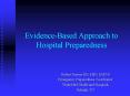 Evidence-Based Approach to Hospital Preparedness PowerPoint PPT Presentation