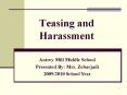 Teasing and Harassment PowerPoint PPT Presentation