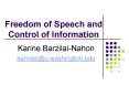 Freedom of Speech and Control of Information PowerPoint PPT Presentation