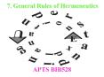 7. General Rules of Hermeneutics PowerPoint PPT Presentation