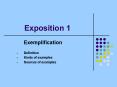 Exposition 1 PowerPoint PPT Presentation