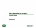Alternative Banking Solutions PowerPoint PPT Presentation