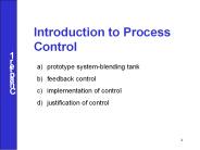 Introduction to Process Control