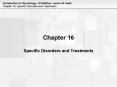 Chapter 16 Specific Disorders and Treatments PowerPoint PPT Presentation