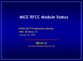 MICE RFCC Module Status PowerPoint PPT Presentation
