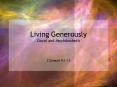 Living Generously David and Mephibosheth PowerPoint PPT Presentation