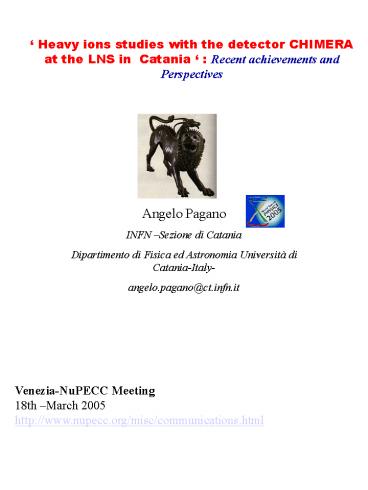 GLOBAL RESULTS CHIMERA