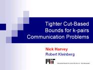 Tighter Cut-Based Bounds for k-pairs Communication Problems