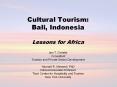 Cultural Tourism: Bali, Indonesia  Lessons for Africa PowerPoint PPT Presentation
