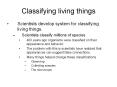 Classifying living things PowerPoint PPT Presentation