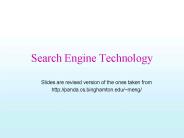 Search Engine Technology