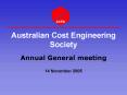Australian Cost Engineering Society PowerPoint PPT Presentation