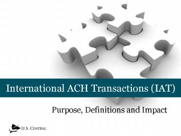 International ACH Transactions IAT