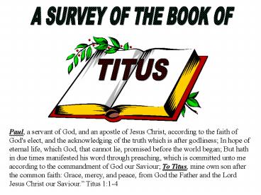 Survey of Titus