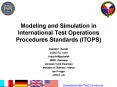 Modeling and Simulation in International Test Operations Procedures Standards ITOPS PowerPoint PPT Presentation