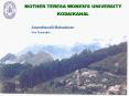 MOTHER TERESA WOMENS UNIVERSITY PowerPoint PPT Presentation