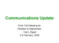Communications Update PowerPoint PPT Presentation