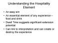 Understanding the Hospitality Element PowerPoint PPT Presentation